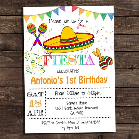 Fiesta Party Invitation Template